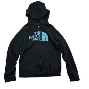The North Face Girls Black Zip Up Hoodie Sweatshirt